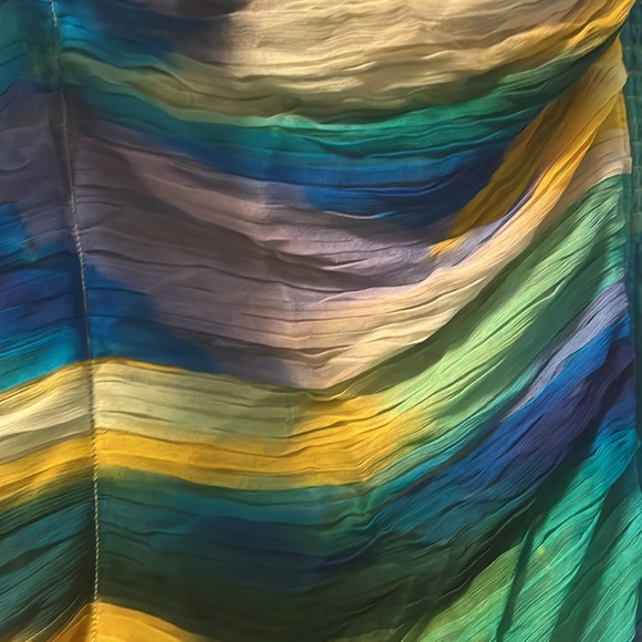 NWT Vineet Bahl Blurred Sheer Mini Dress with Train, sz L - Picture 17 of 17